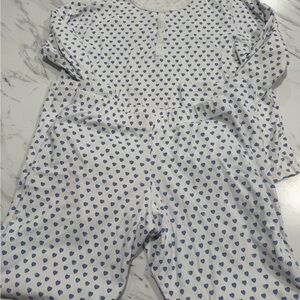 Roller Rabbit Blue Heart Print Pajama Set